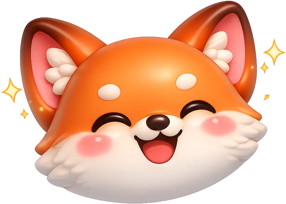Mascotte Librenard toute contente